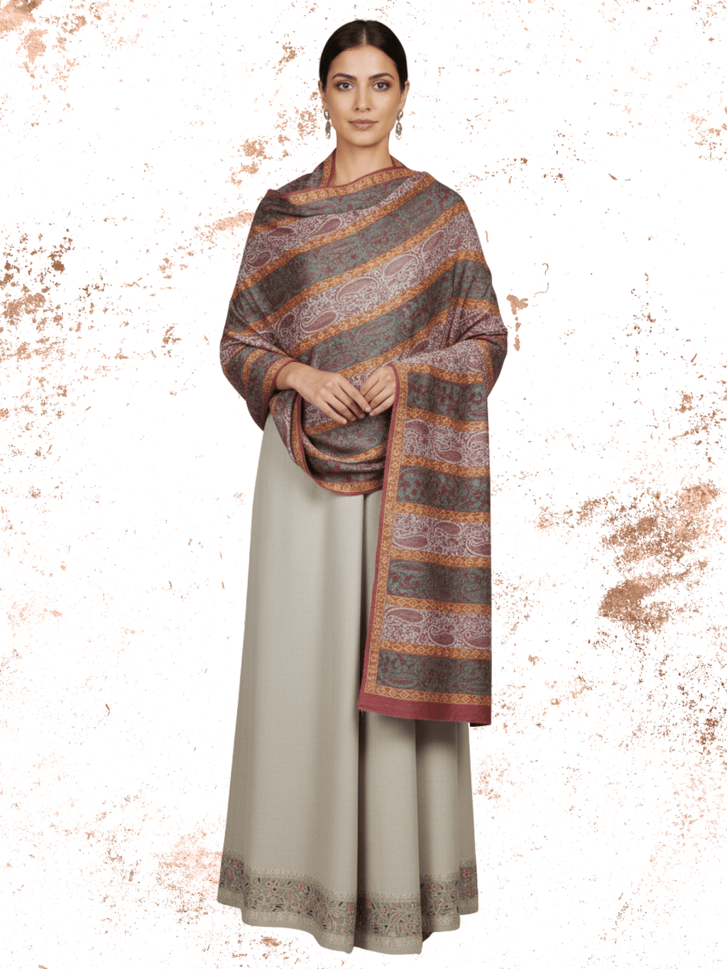 Crimson Mughal Jaal - pashmirah