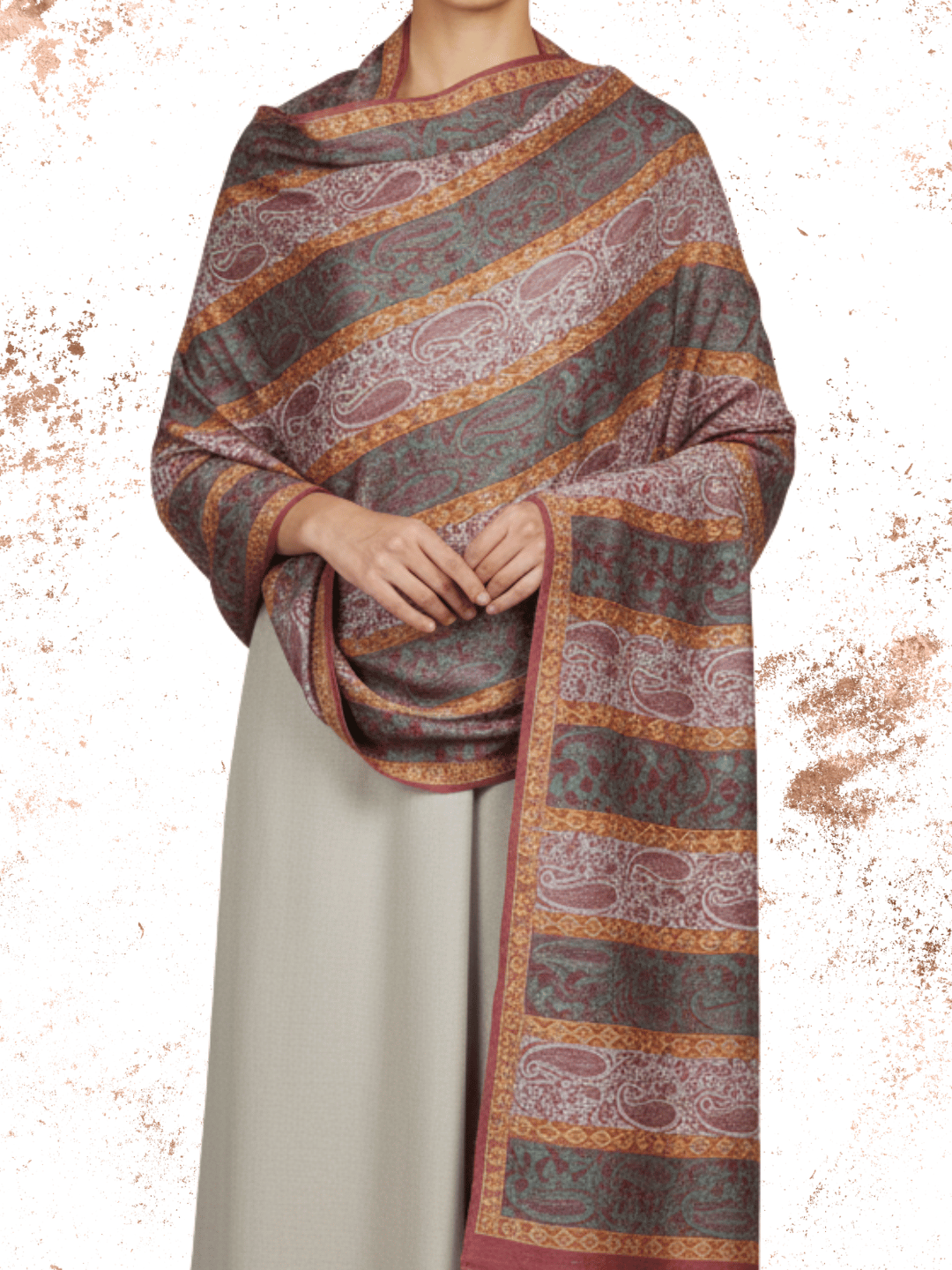 Crimson Mughal Jaal - pashmirah