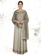 Sepia Meadow Floral Shawl