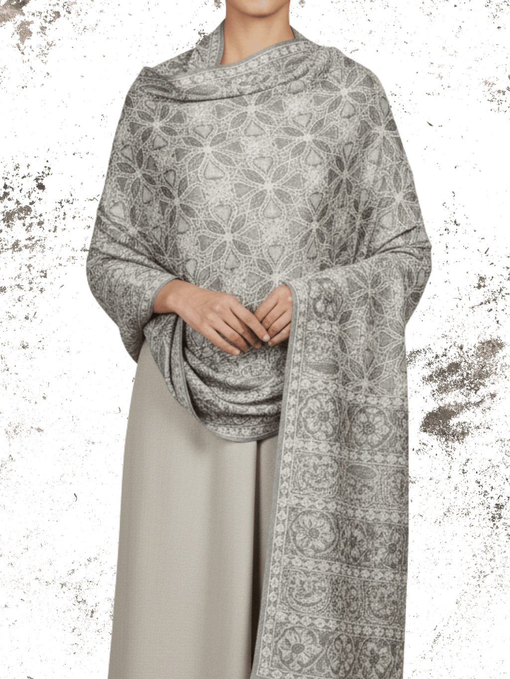 Silver Mist Jaali - pashmirah